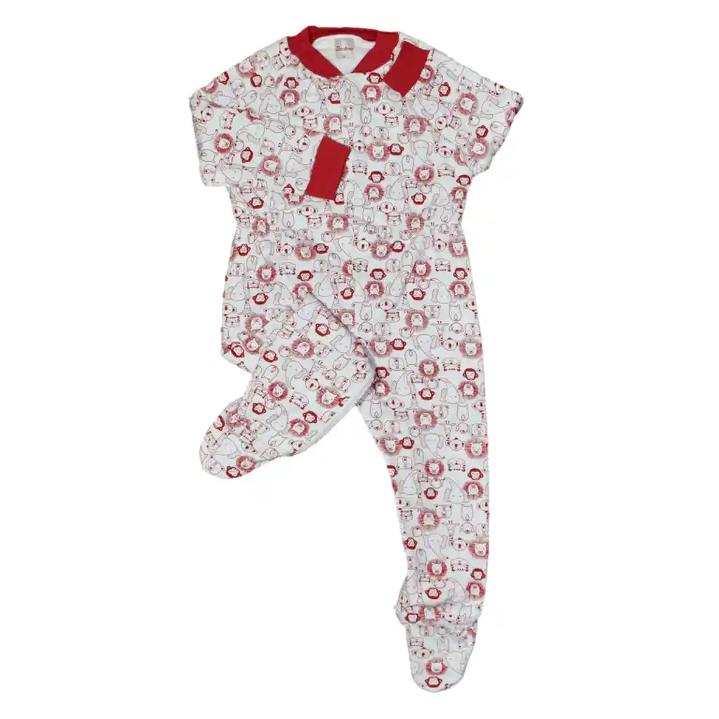 Pijama Bebé Térmica Enteriza Niño Bebe Rojo Talla 0