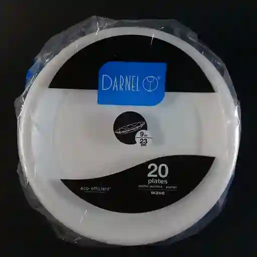 Plato Desechable De Icopor 23cm Darnel