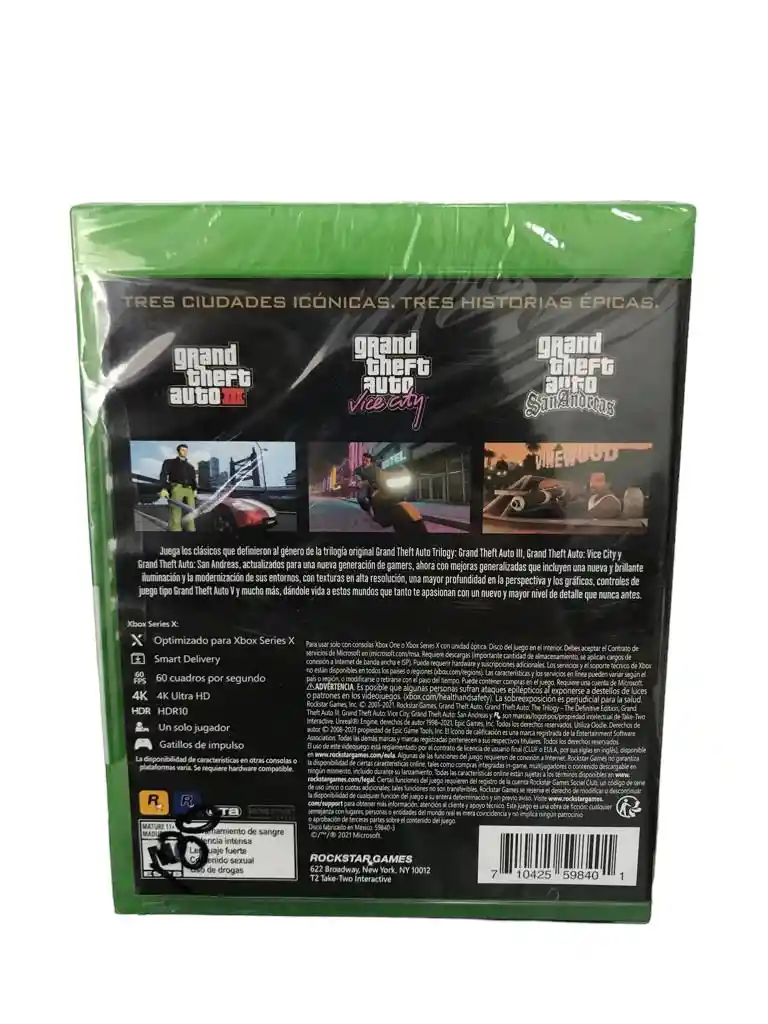 Grand Theft Auto Trilogy Para Xbox One Nuevo Fisico