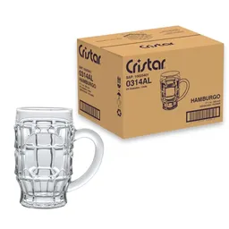 Vaso Cervecero Hamburgo Caja X24 Unidades Marca Cristar 0314