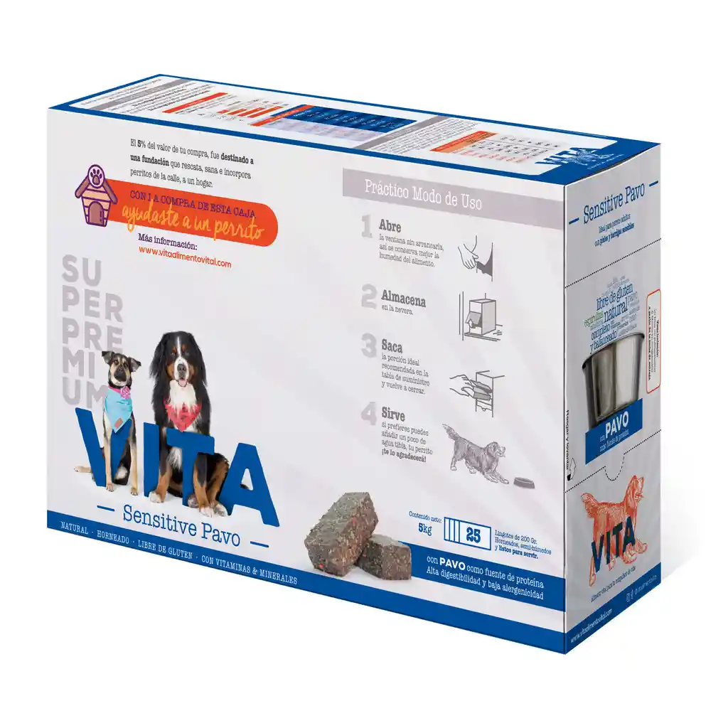 Vita Sensitive Pavo: Caja De 5 Kilos