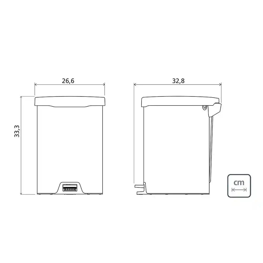 Tramontina Papelera Pedal 12L94538/712 Plateado