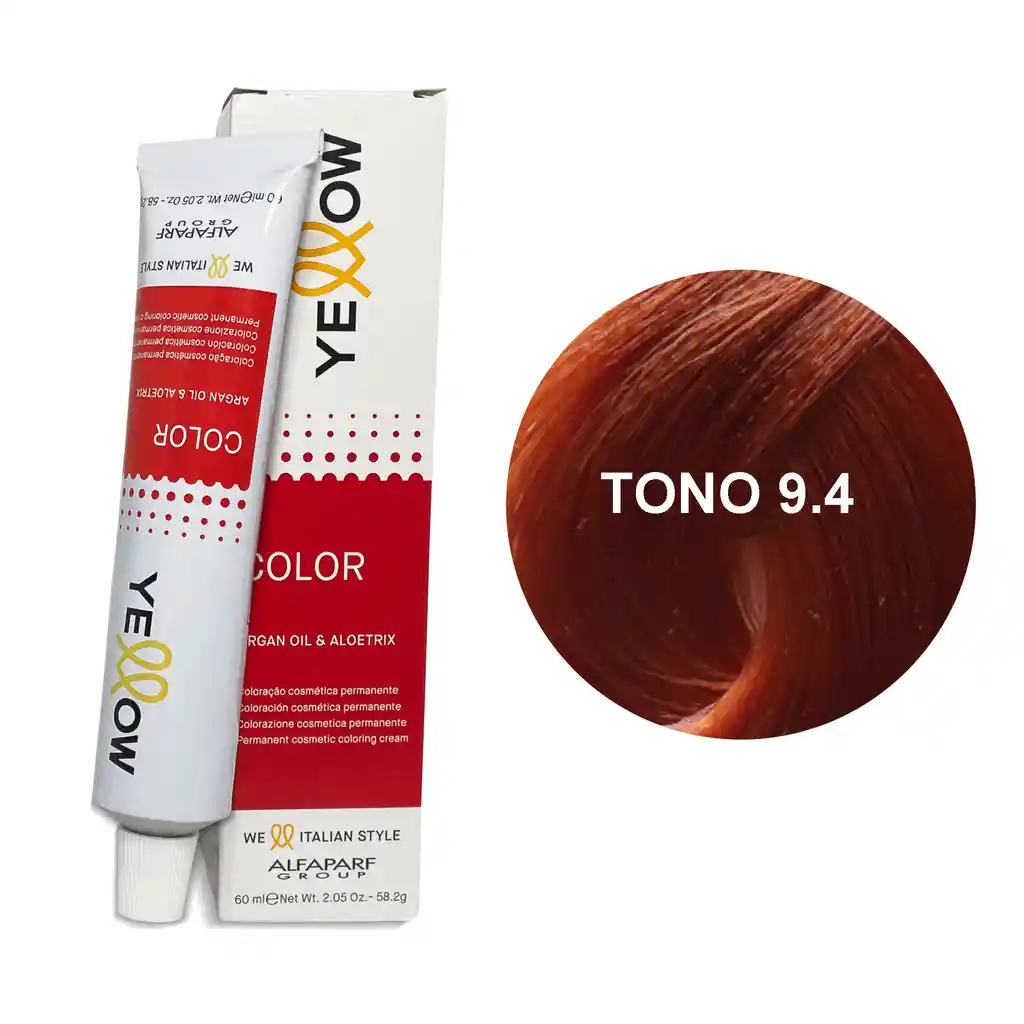 Yellow Alfaparf Tono 9.4 Rubio Clarísimo Cobre 60ml