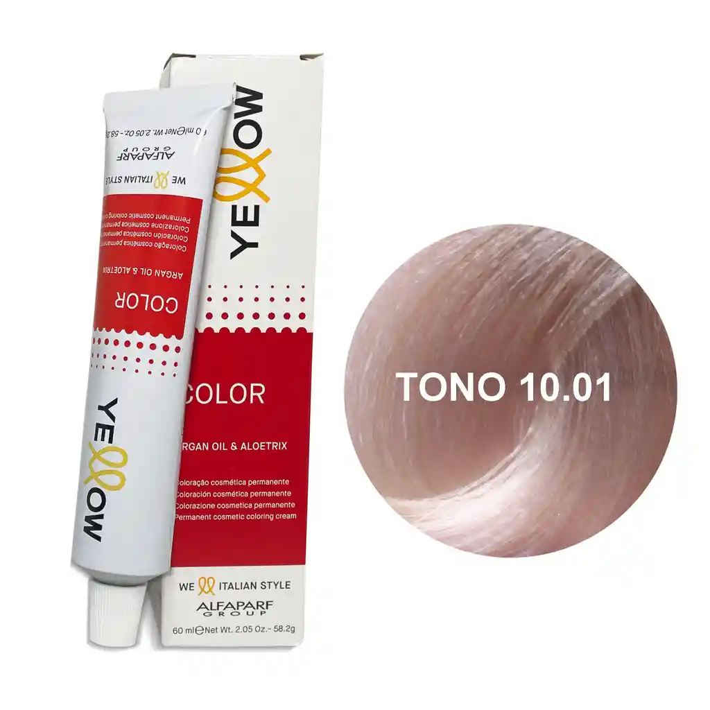 Yellow Alfaparf Tono 10.01 Rubio Extra-claro Ligeramente Ceniza 60ml