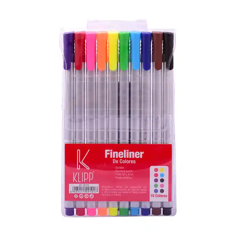 Micropunta Klipp Estuche X 10 Colores