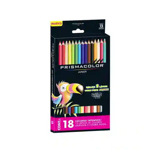 Prismacolor Junior - Set 15 Lápices De Colores Incluye 3 Doble Punta