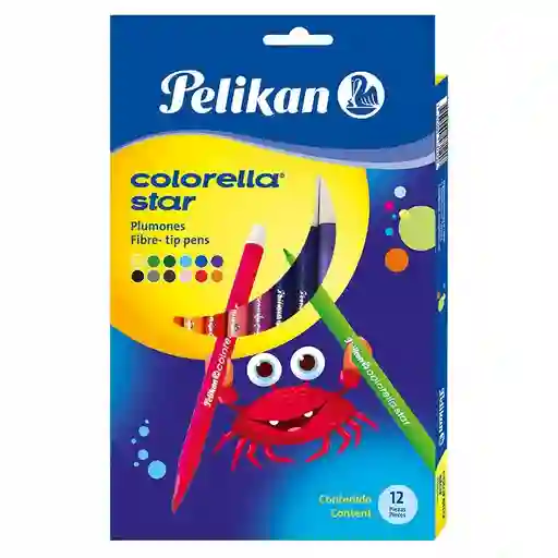 Plumones Colorella Star X12 Unds Pelikan