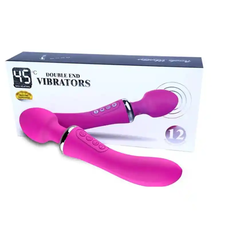 Vibrador Masajeador Doble Estimulacion Doble Motor Con Calefaccion