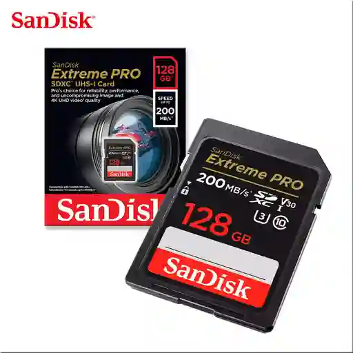 Memoria Sd Card Sandisk Extreme Pro 128gb 200mb/s