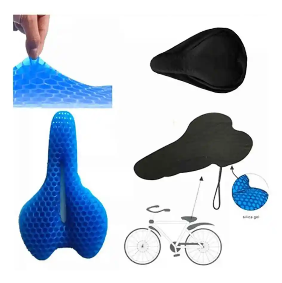 Cojín Gel Bicicletas Sillín Forro Funda Protector Asiento