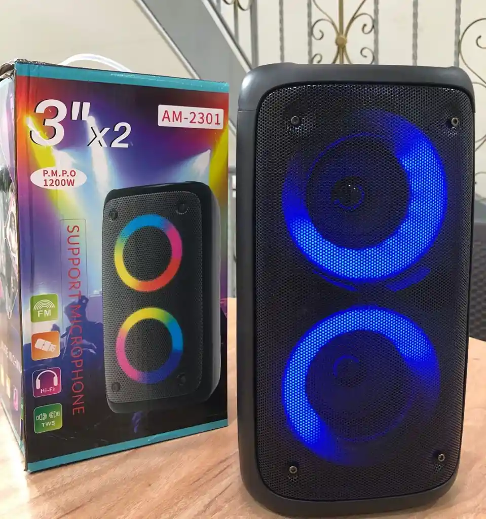 Parlante Bocina Bluetooth Portatil Rgb Am--2301