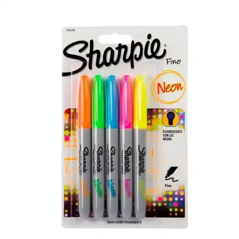Marcador Sharpie Est X 5 Neon