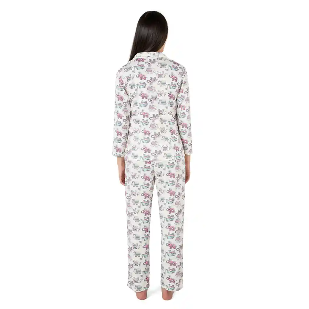 Pijama Mujer Lucia Verde Pastel Talla L