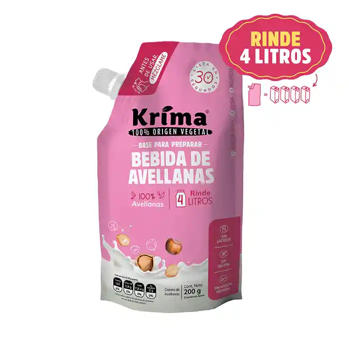 Base Para Leche De Avellanas - Krima 200g