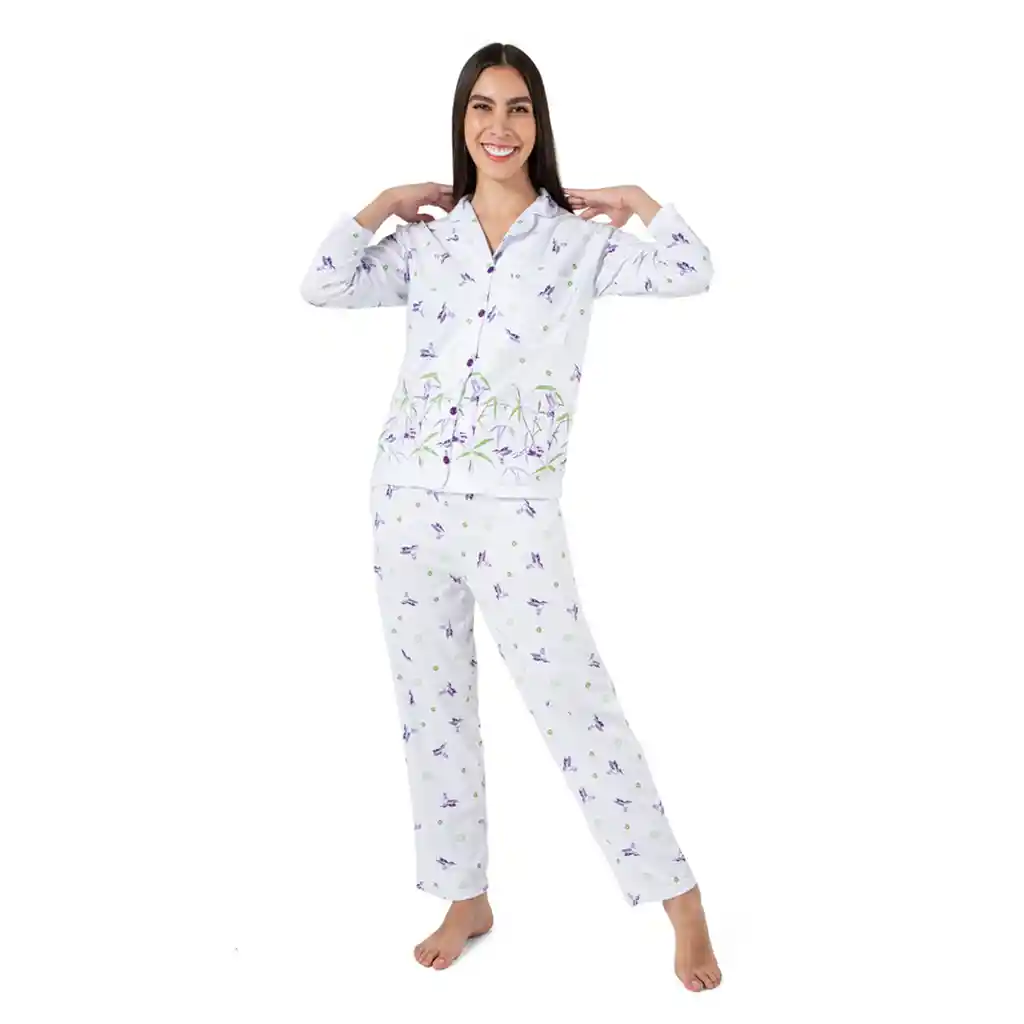 Pijama Mujer Lucia Estampada Morado Talla Xl