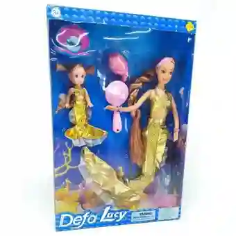 Muñeca Sirena + Hija Defa Lucy