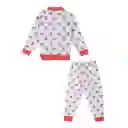 Pijama Térmica 3 Piezas Estampado Niña Coral Oscuro Talla 01