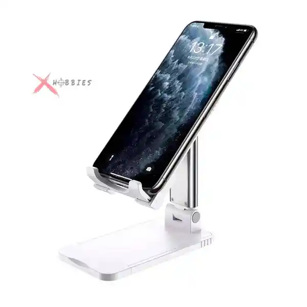 Soporte De Celular Plegable De Escritorio Antideslizante Blanco