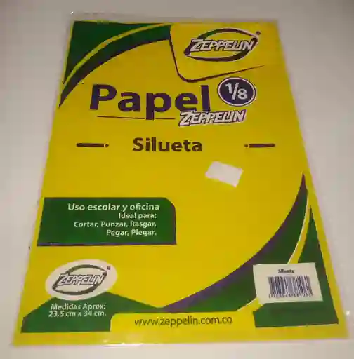 Papel Silueta En 1/8