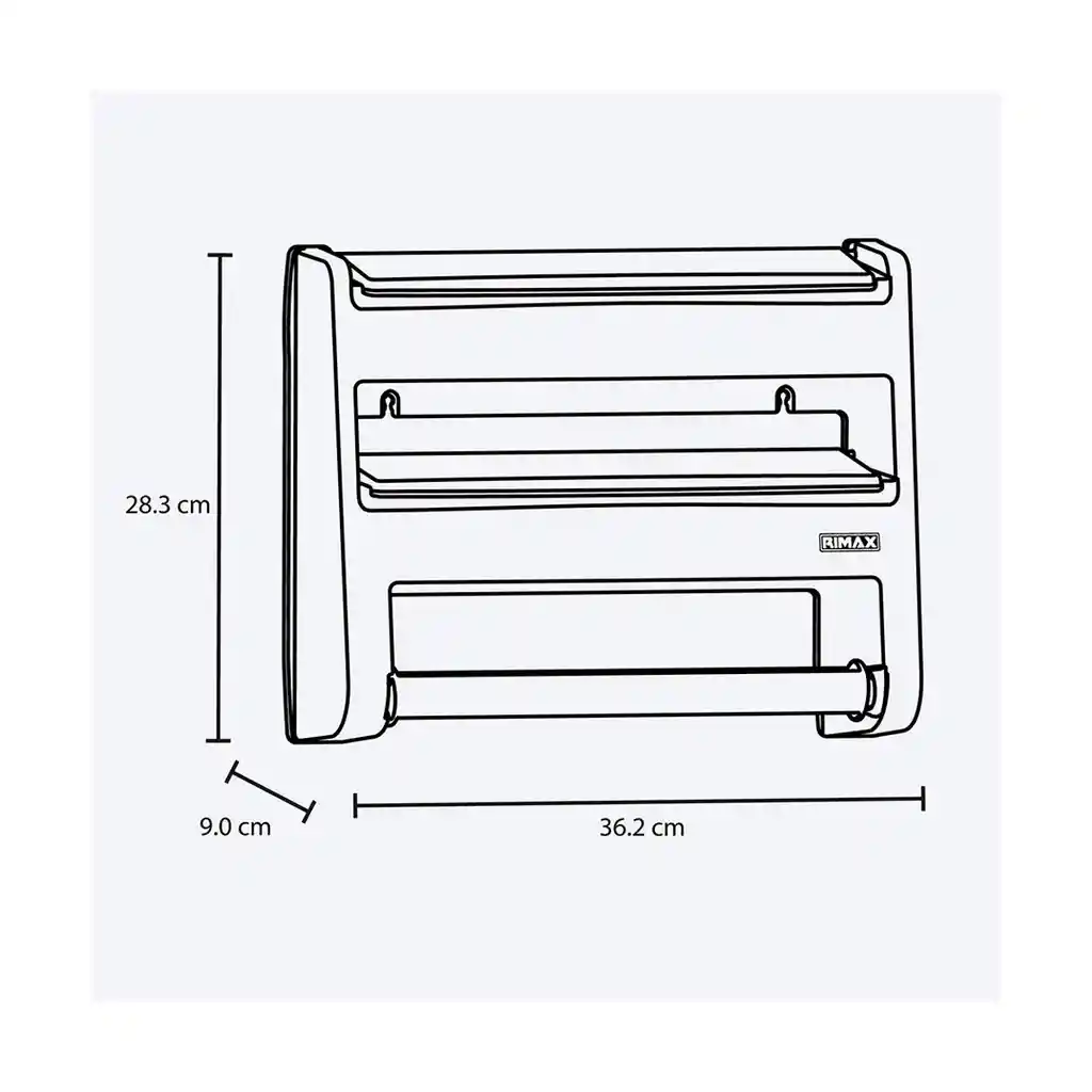 Soporte Porta Rollo De Papel Para Cocina 3 Usos