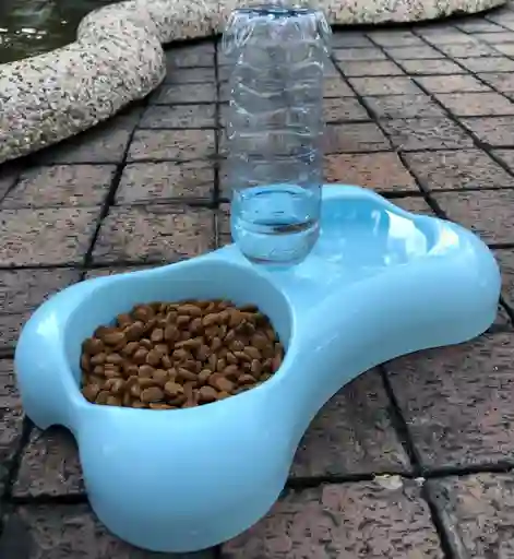 Comedero Para Mascotas Con Dispensador De Agua Automático 30cm