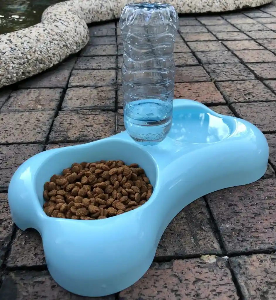 Comedero Para Mascotas Con Dispensador De Agua Automático 30cm