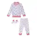 Pijama Térmica 3 Piezas Estampado Niña Rosado Medio Talla 06