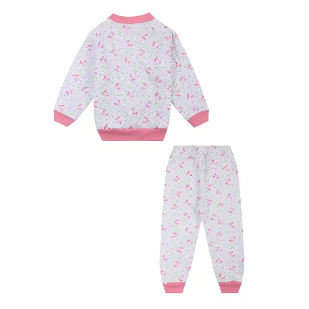 Pijama Térmica 3 Piezas Estampado Niña Lavanda Talla 06