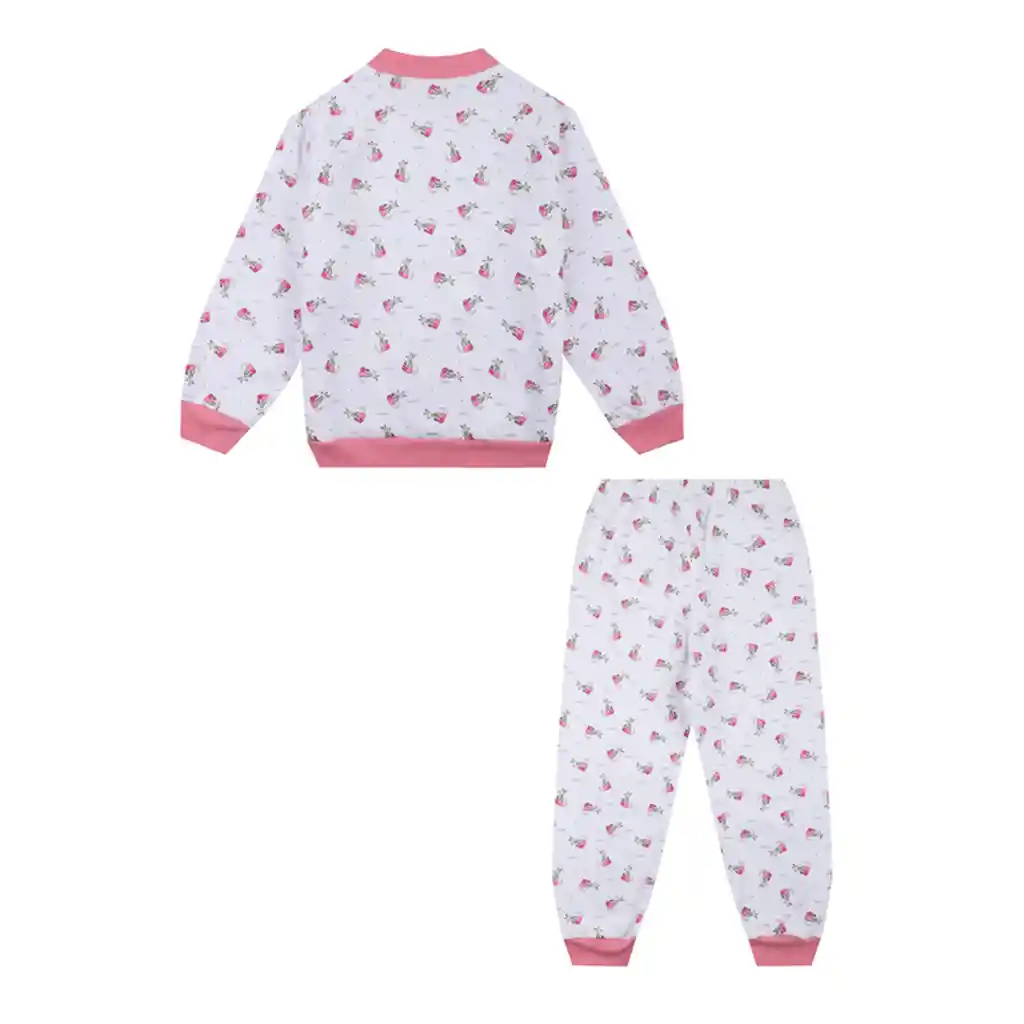 Pijama Térmica 3 Piezas Estampado Niña Magenta Talla 08