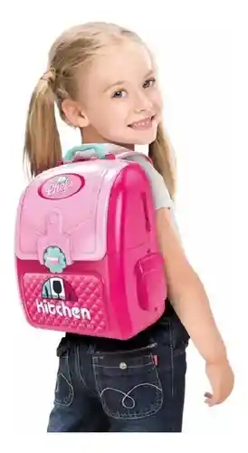 Set De Cocina Maleta Chef Portatil Niña Juguete 40cm