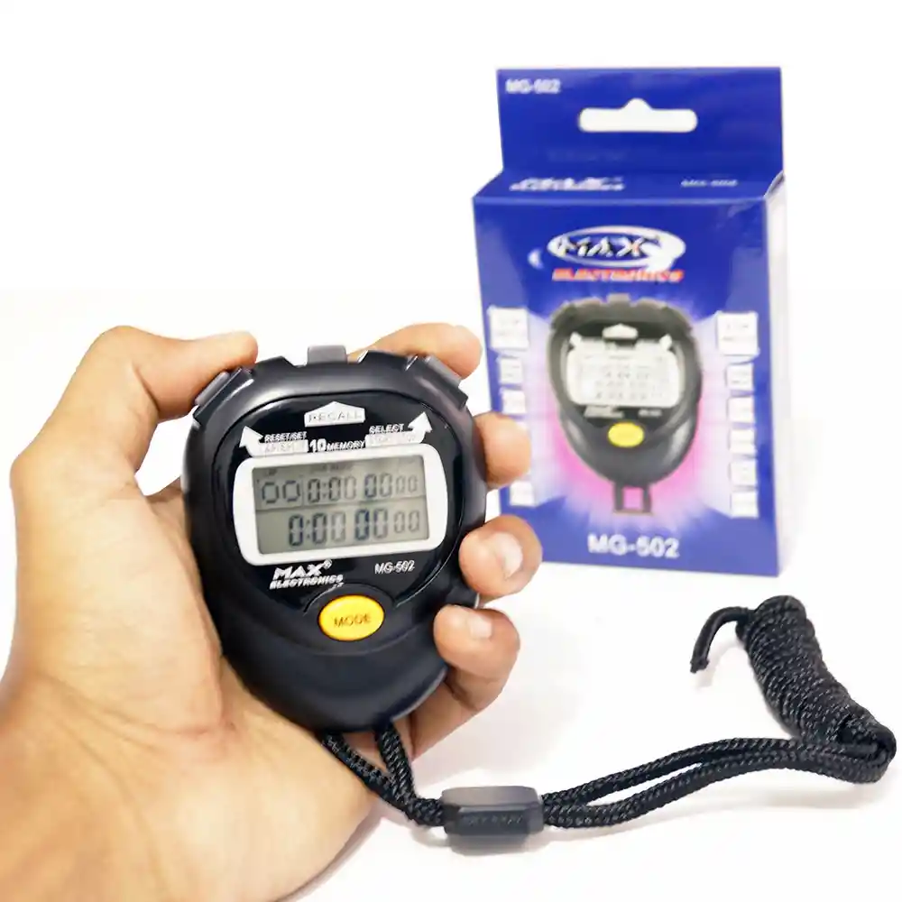 Cronometro 10 Memorias Con Calendario Max Electronics