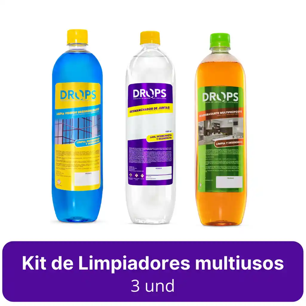 Kit De Limpiadores Drops X3