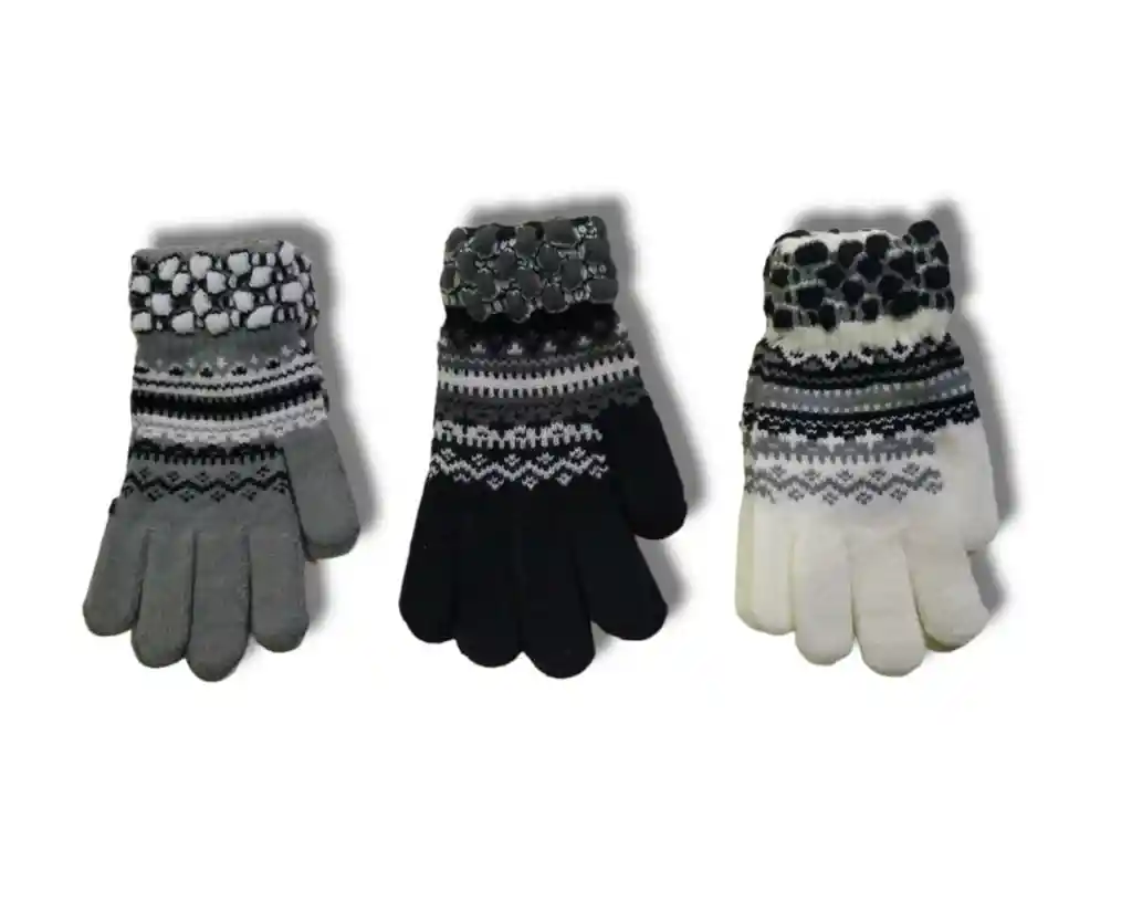 Guantes Tejidos Con Diseño Unisex