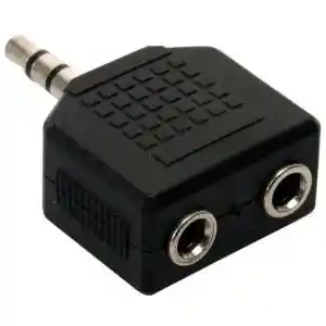Adaptador Para 2 Audífonos | Plug 3,5 Mm A 2 Jacks 3,5 Mm, Estéreo