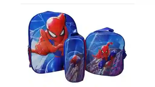 Comobo Escolar 3 Piezas Spiderman