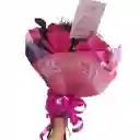 Bouquet De 12 Rosas Fucsias