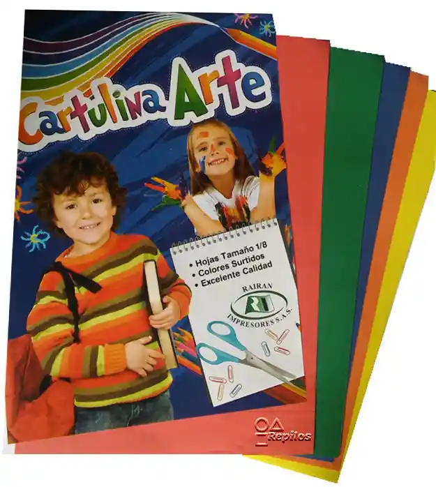 Cartulina Arte Octavo Colores Surtidos *10