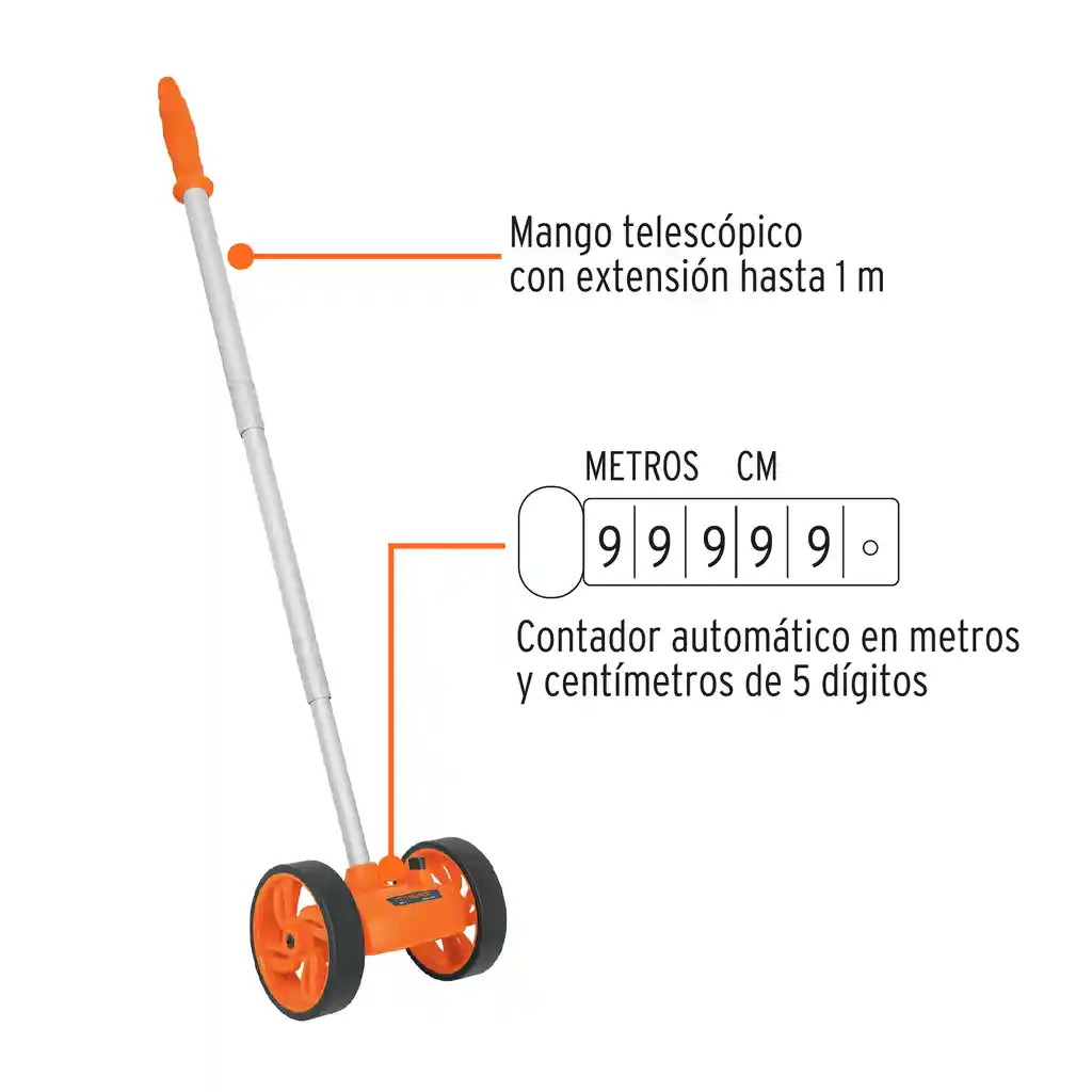 Odómetro Medidor Con Doble Rueda De 4", Truper