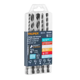 Juego De 5 Brocas Multimaterial, Truper