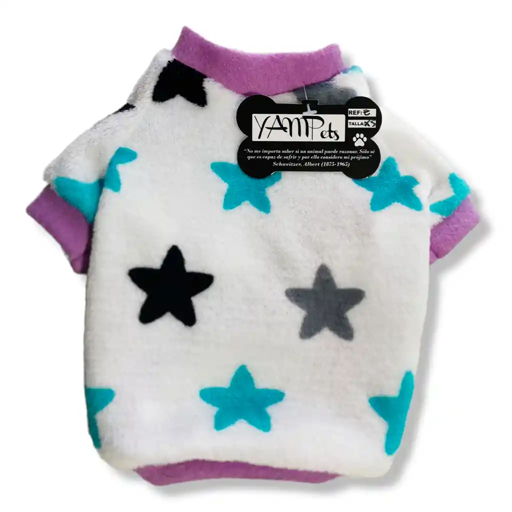 Saco Para Perro Y Gato Talla Xs Estampado Estrella Lila