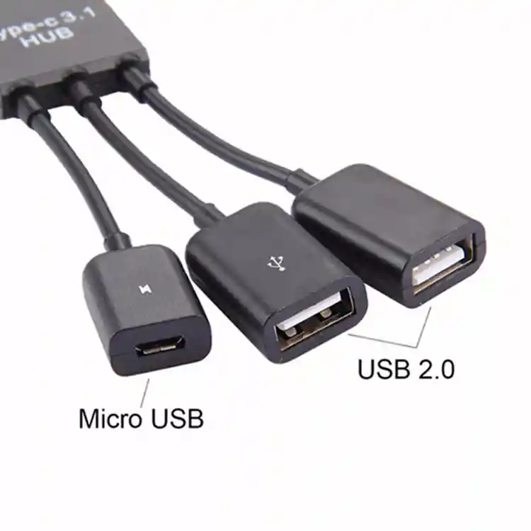 Adaptador De Cable Otg Tipo C Micro Usb Hub Adaptador Usb