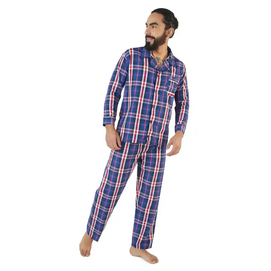 Pijama Hombre Carlos Rojo Oscuro Talla Xl