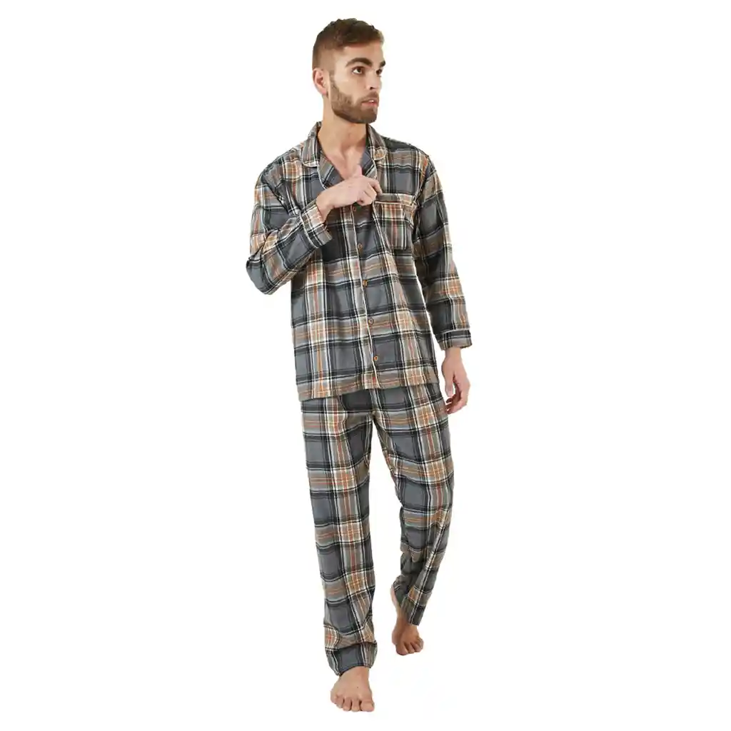 Pijama Hombre Leñadora Gris Pizarra Talla Xs