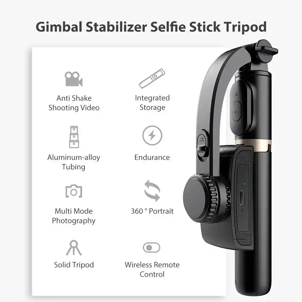 Gimbal Estabilizador Con Trípode Y Selfie Stick Q08