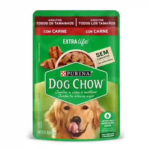 Dog Chow Pouchadulto Cena De Carne X 100Gr