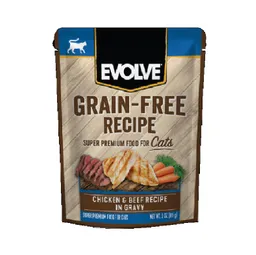 Evolve Pouchgato Grain Free Pollo Y Res X 85 Gr