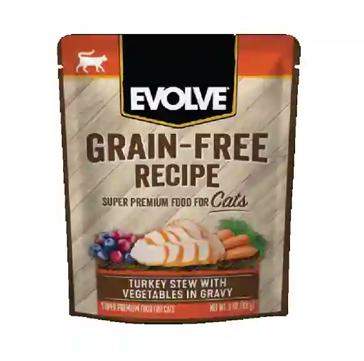 Evolve Pouchgato Grain Free Pavo X 85Gr