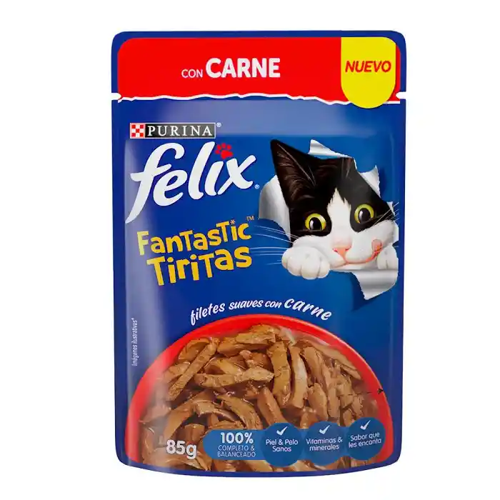 Felix Pouchfantastic Tiritas Carne X 85Gr