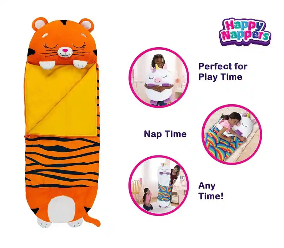 Sleeping Para Niños Bolsa Para Dormir Y Almohada Tigre