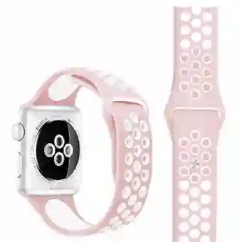 Manilla Nike Apple Watch | Smartwatch 42mm/44mm/45mm/49mm *rosa Con Blanco*